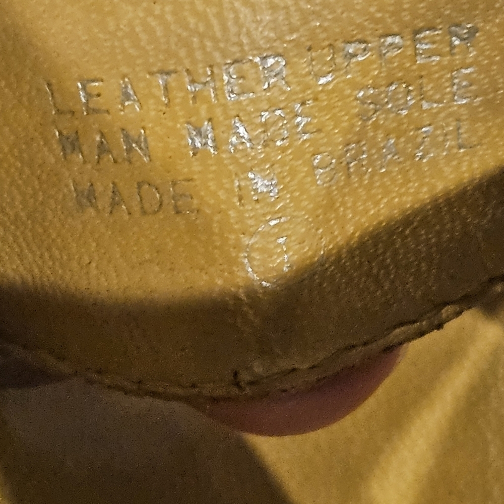 Etienne Aigner SZ 5.5 Tan Leather Open Toe Slip On 2.5" Heel Sandal Shoe - Picture 11 of 12